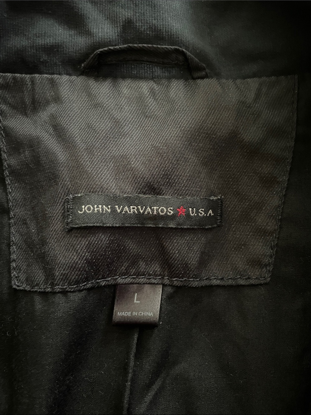 John Varvatos Black Utility Jacket Sz Large - Picture 9 of 12